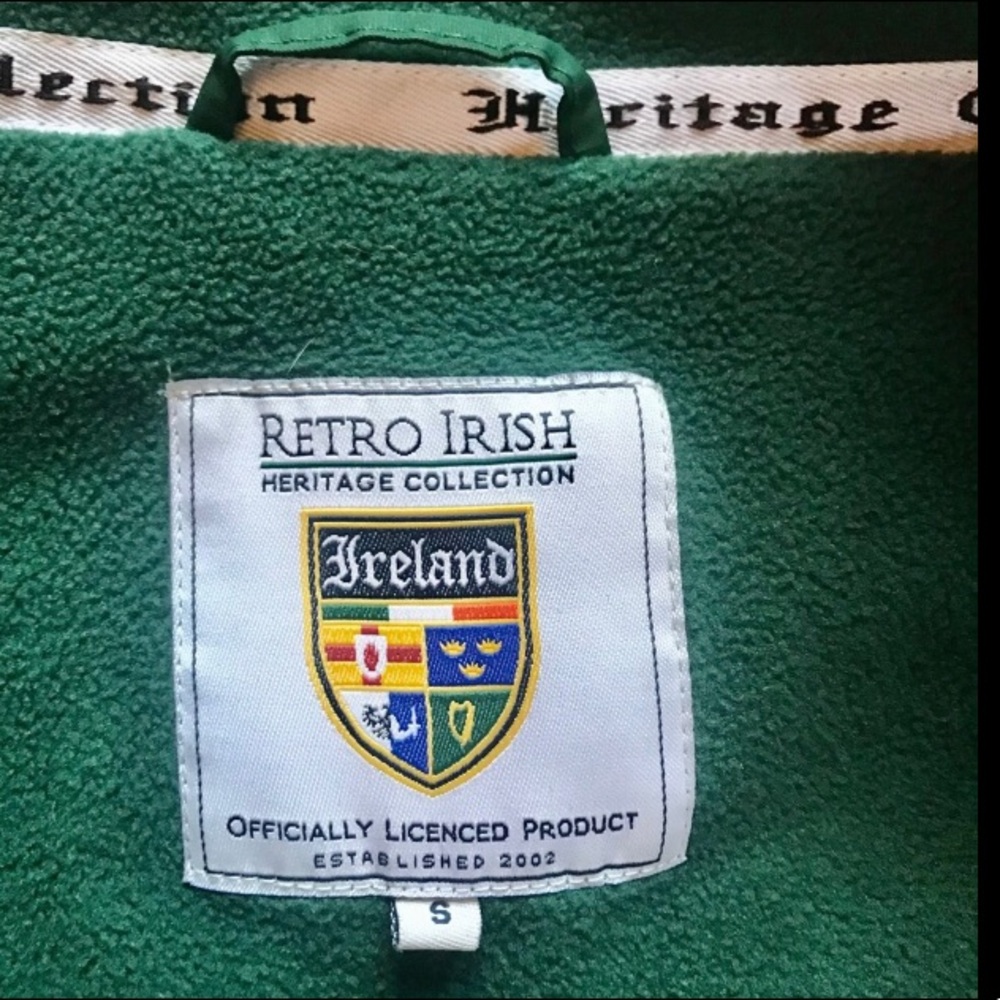 Retro Irish Full Zip Fleece Lined Jacket Heritage - Picture 7 of 8